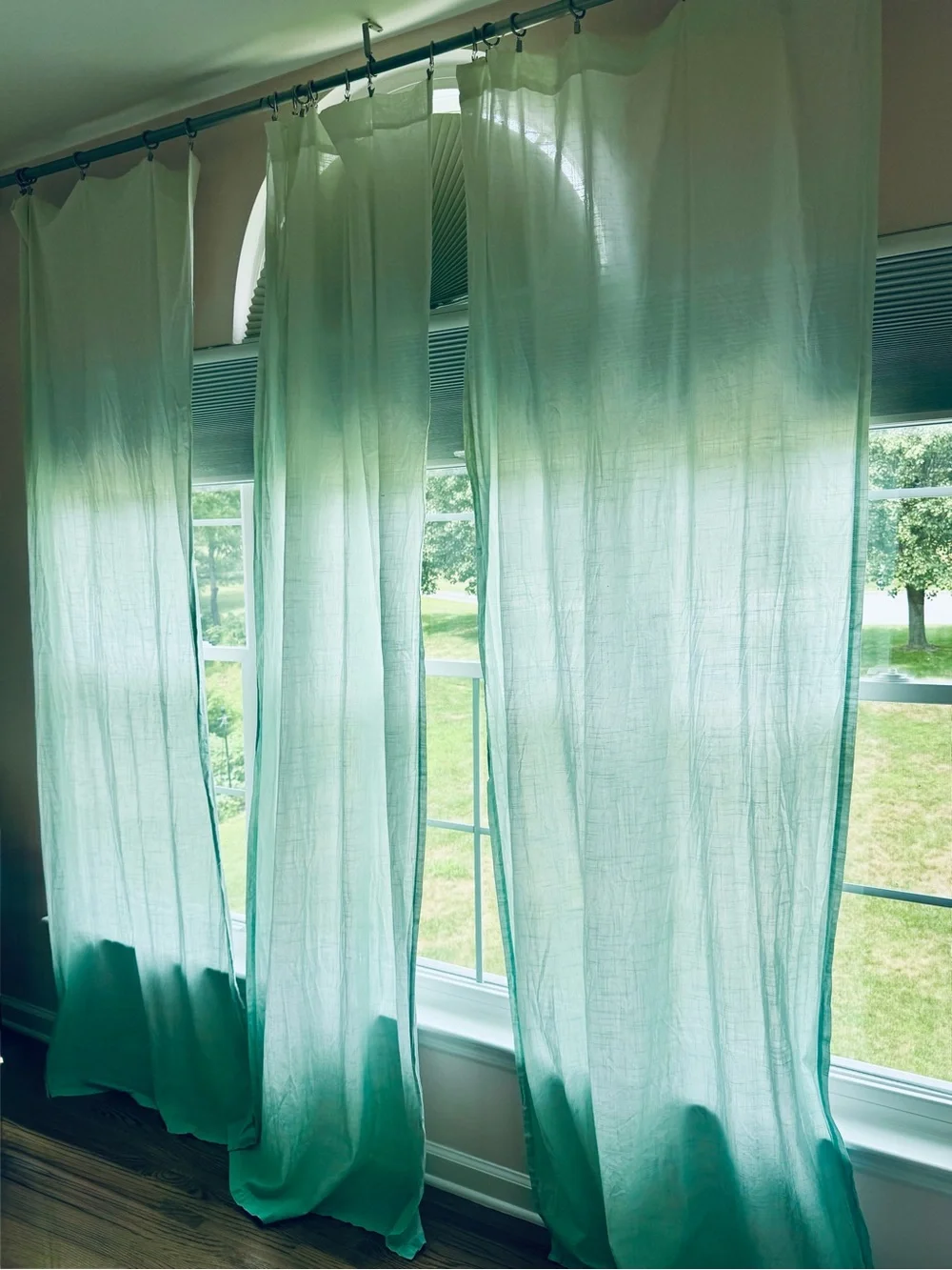 Pottery Barn Teen Ombre Sheer Curtain Panel, 96